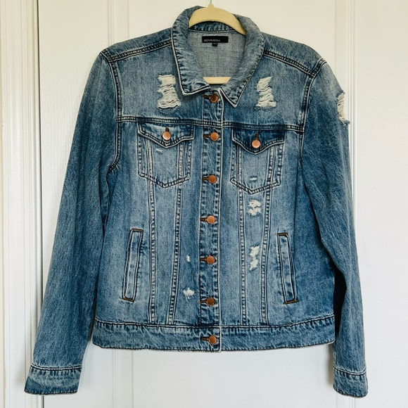 Nordstrom Distressed Denim Jacket - Picture 3 of 7